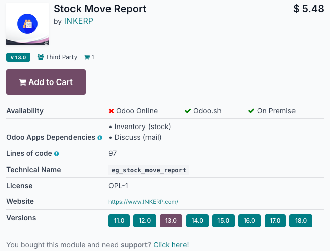 Stock Move Report