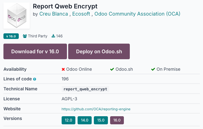 odoo Report Qweb Encrypt