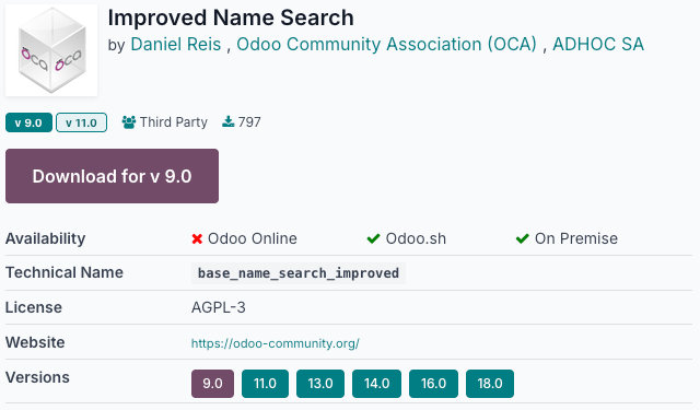 odoo Improved Name Search