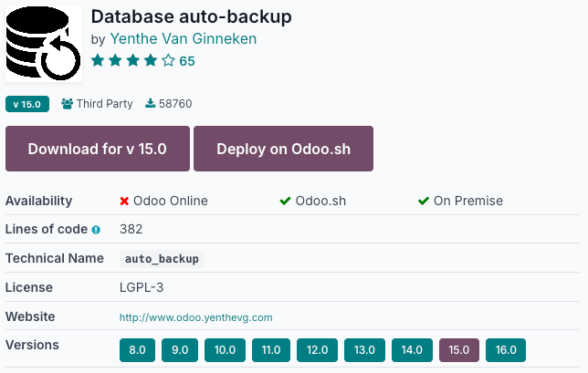 odoo Database Auto-Backup
