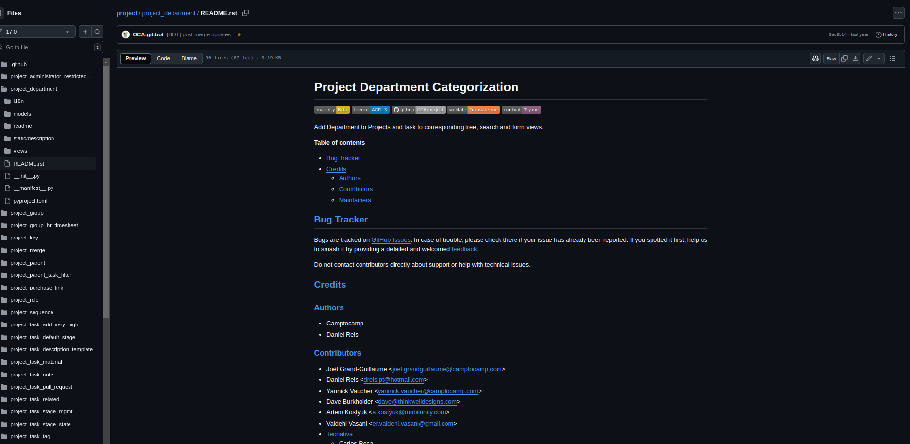 ค้นหาโมดูลจาก GitHub (OCA Official)