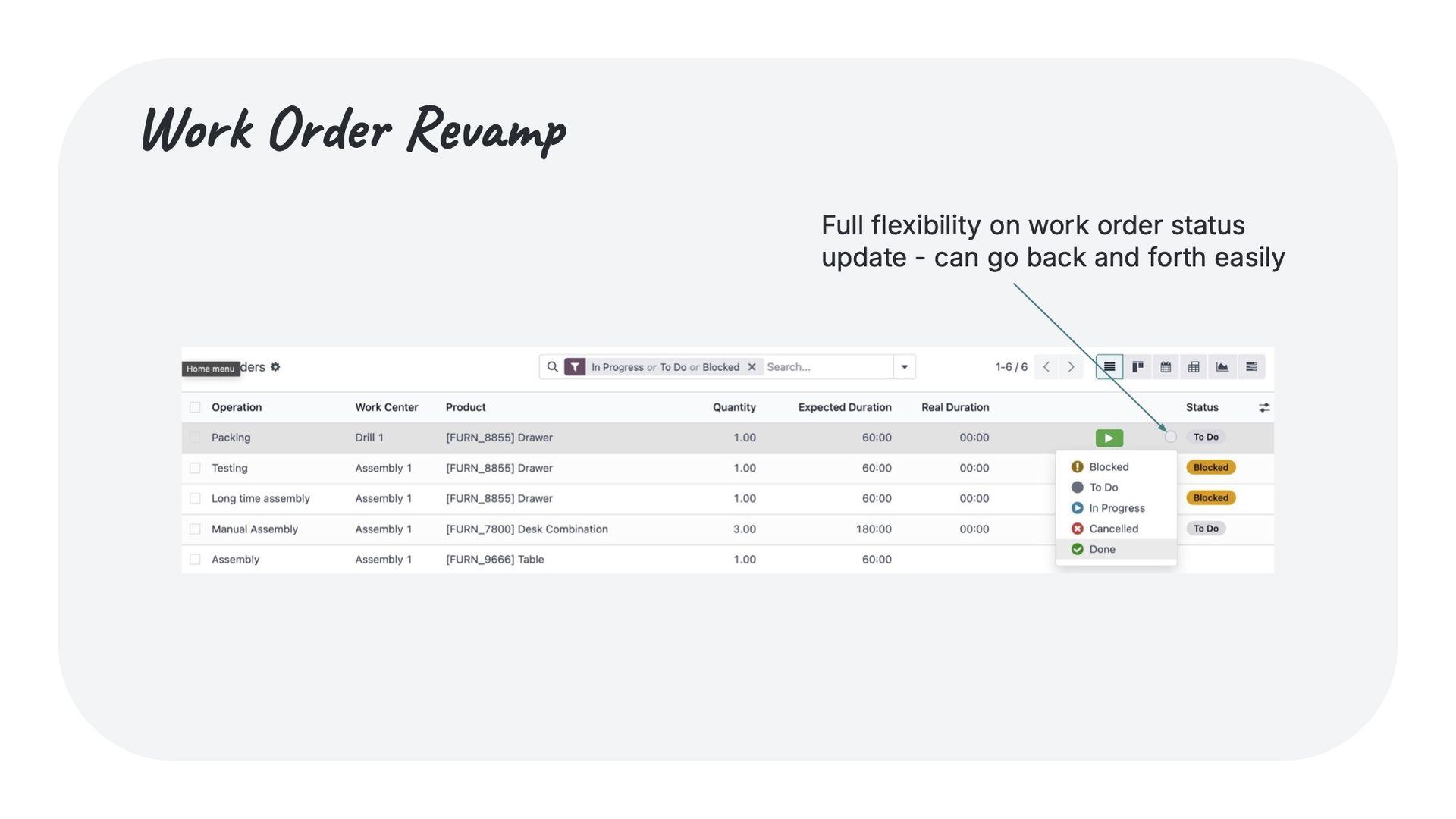 Odoo19 ​Manufacturing (MRP)