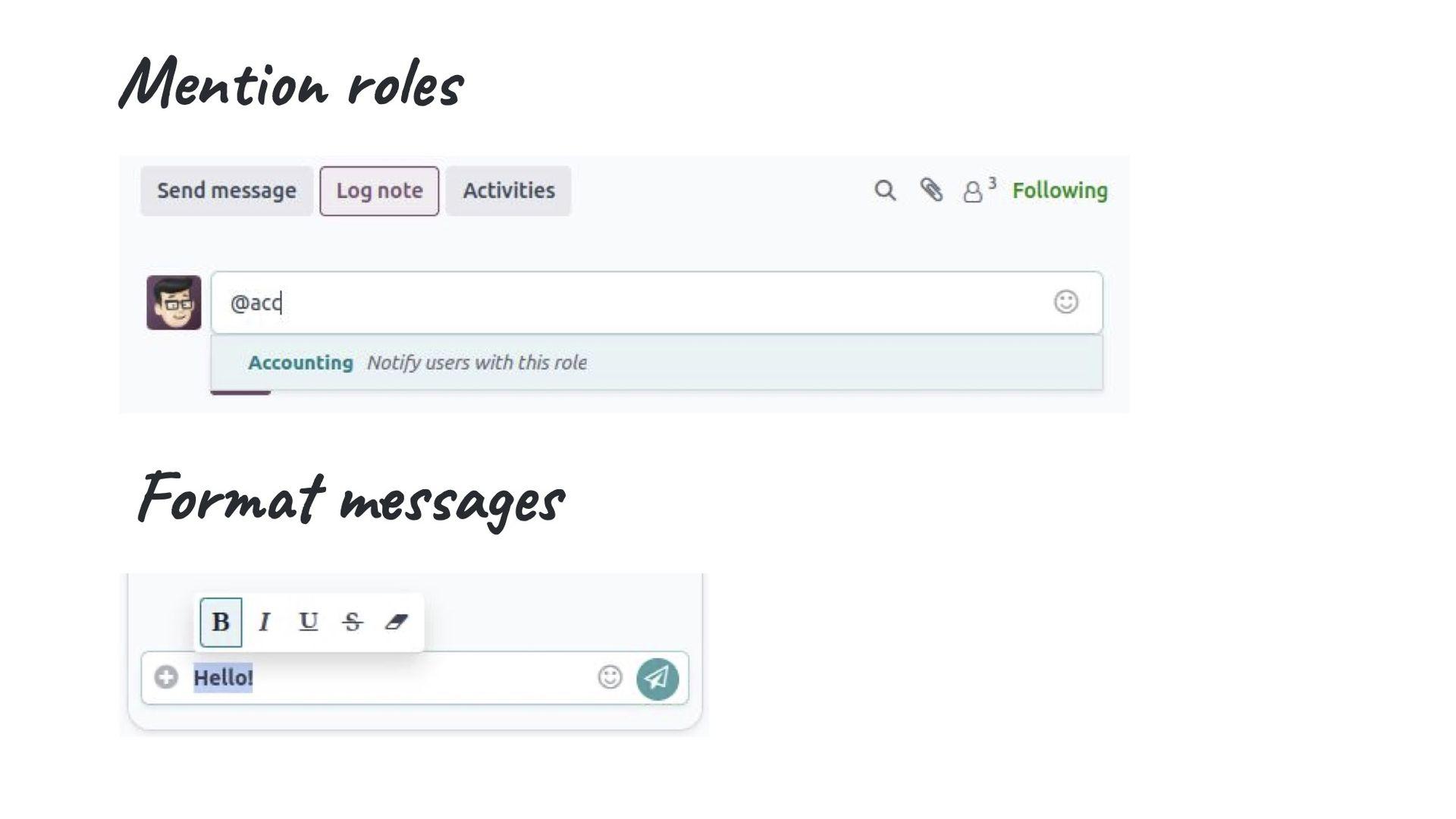 odoo19 ​Communication